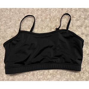 Balera Girl’s Camisole Sports Bra, Size Large Child, Black